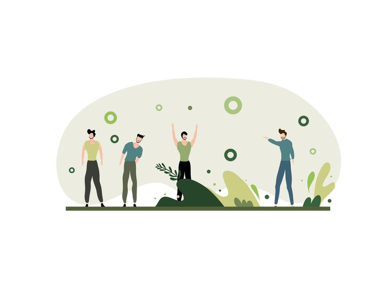 Earth Surrounded by Leaves and Eco Elements vector