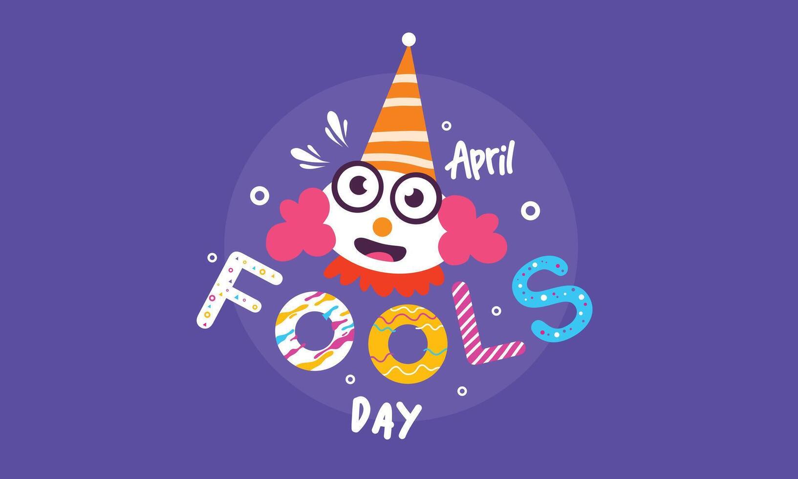 Happy April Fools Day Greeting Card Layout vector