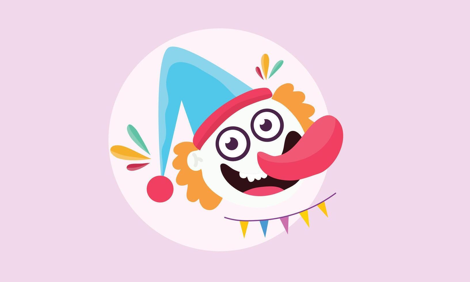 Silly Nose Hat Clown vector