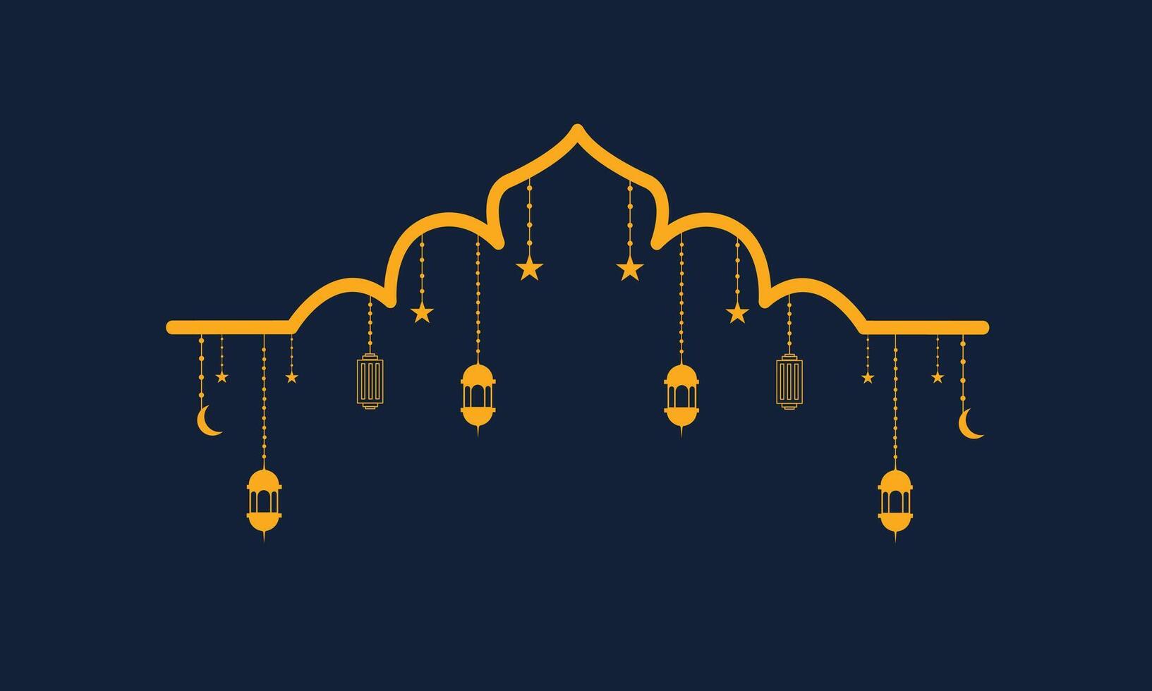 Elegant Mosque Line Art Background for Ramadan vector
