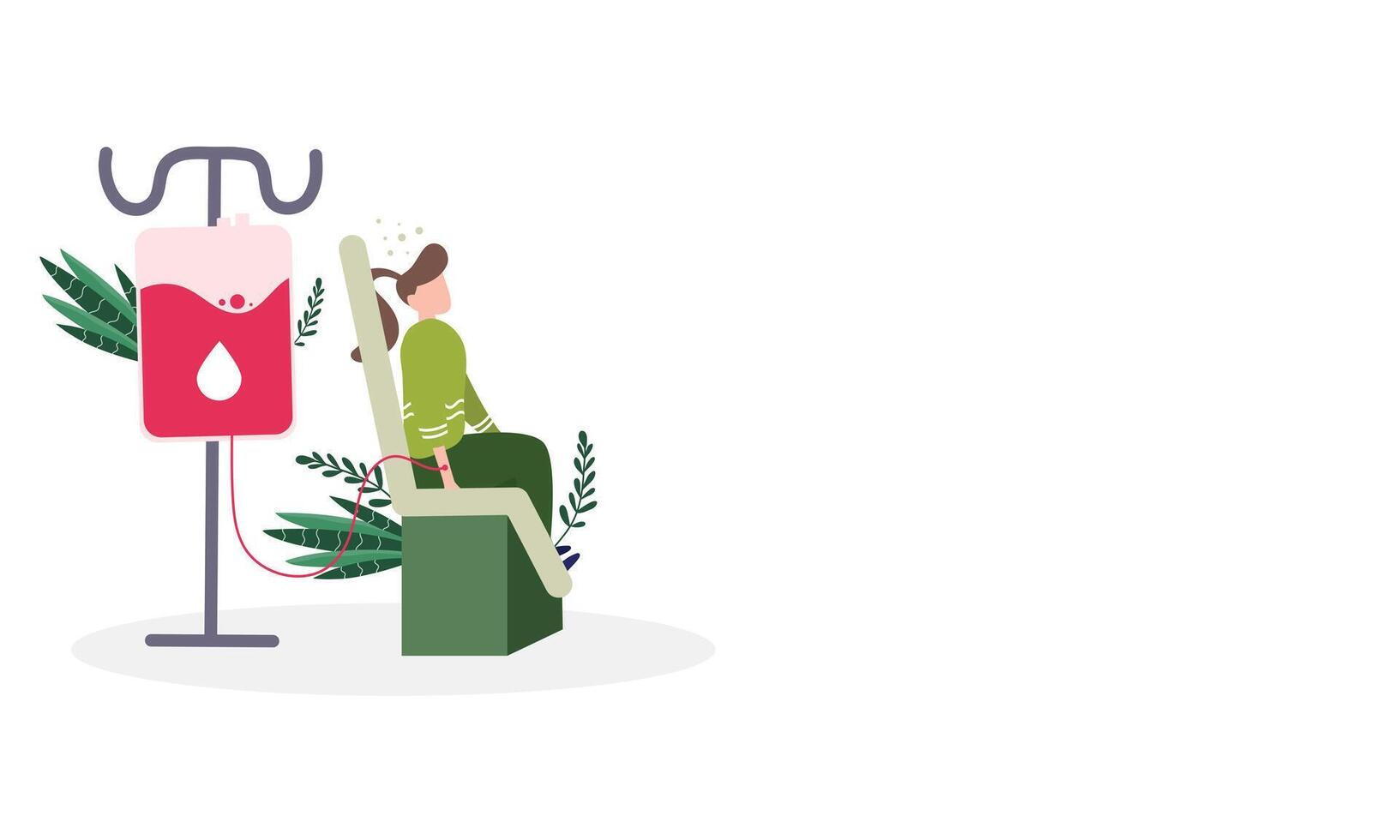Blood Donation Chair Setup vector