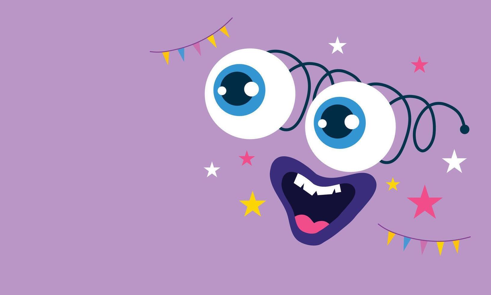 Cartoon Heart with Large Eyes vector