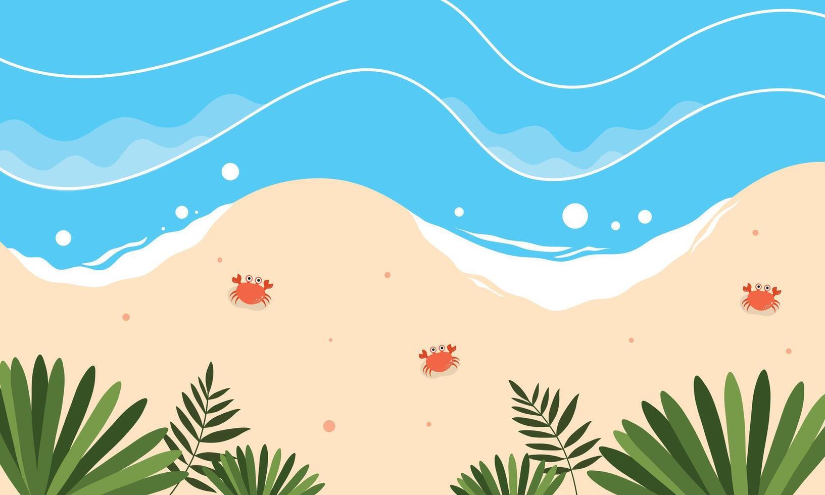 Summer Beach Party Background with Decorations vector