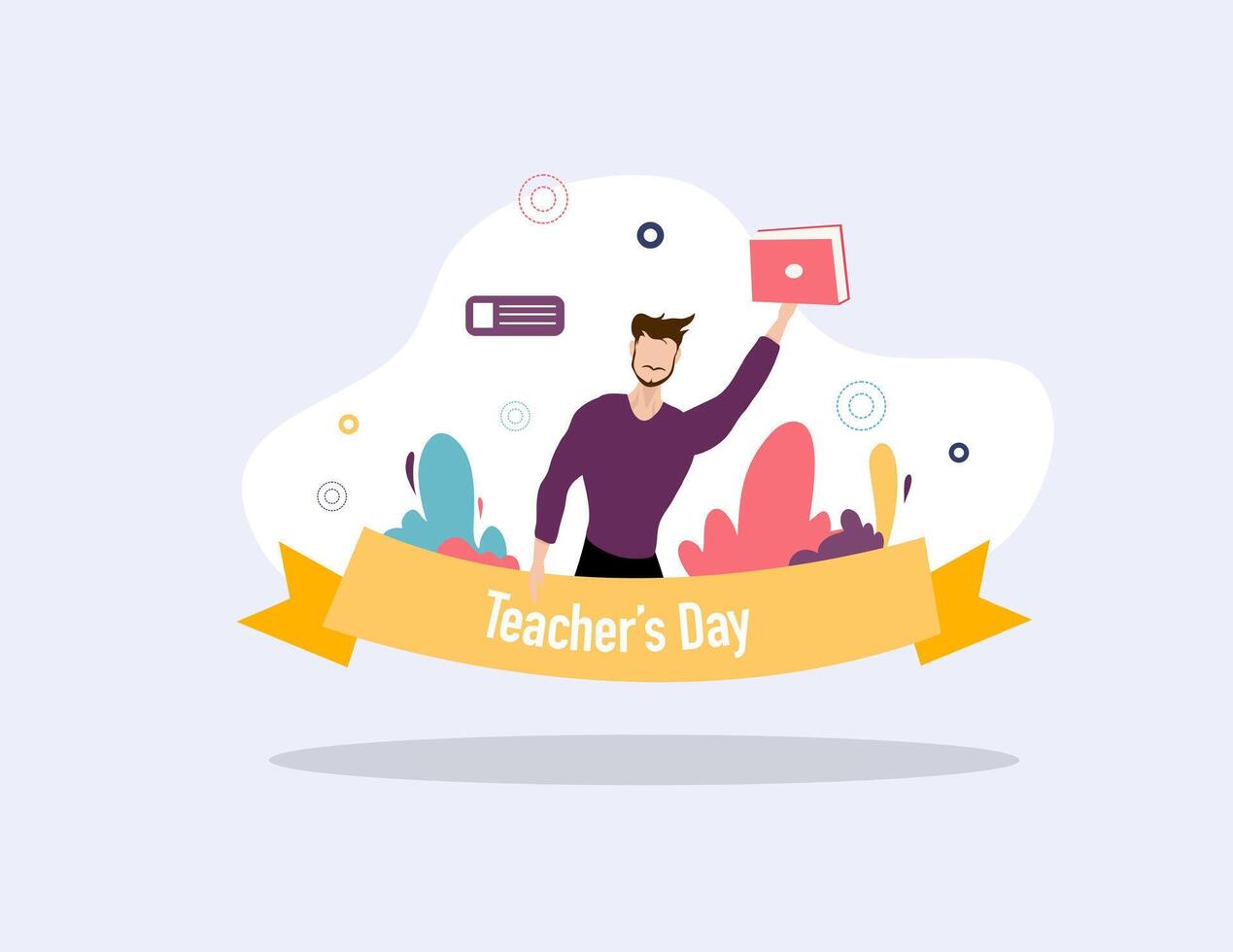 Thank You Teacher Illustration for Education Event vector