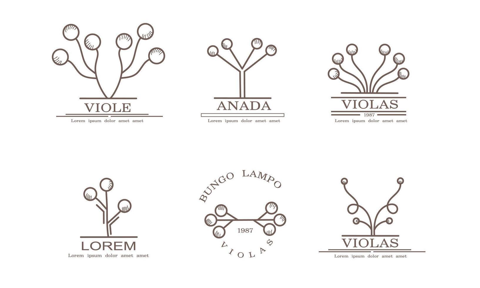 Retro Organic Brand Kit vector