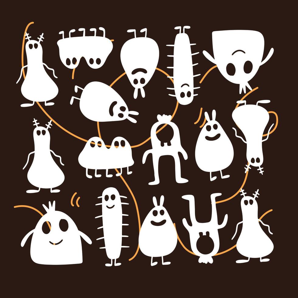 DIY Halloween Decor with Monster Templates vector