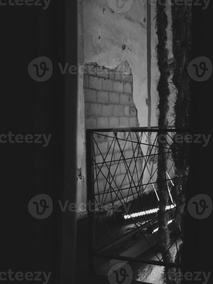 This piece highlights an Urban Decay theme with a dimly lit interior and distinct structures photo