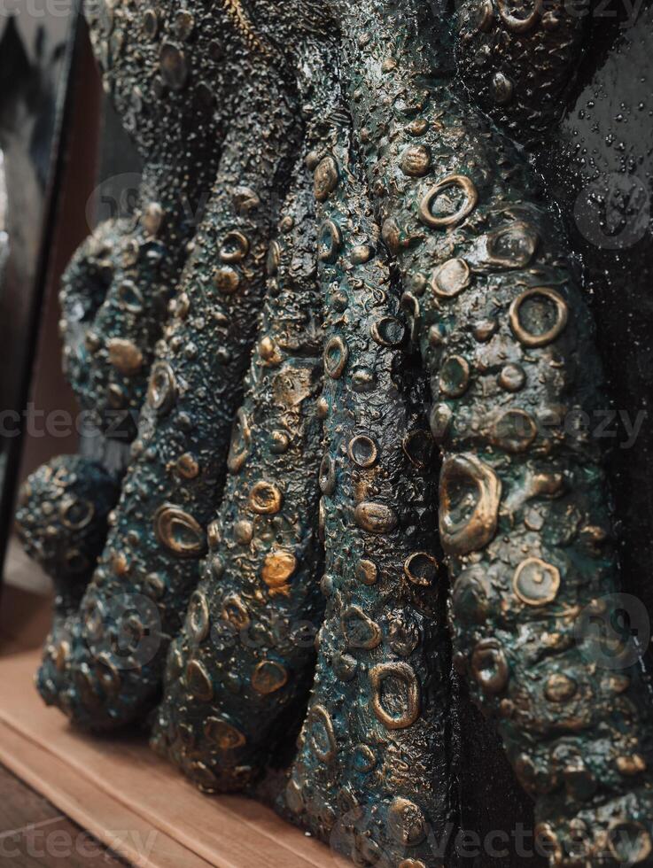 An Intricate Octopus Sculpture Featuring Unique Textures and Patterns That Captivate photo