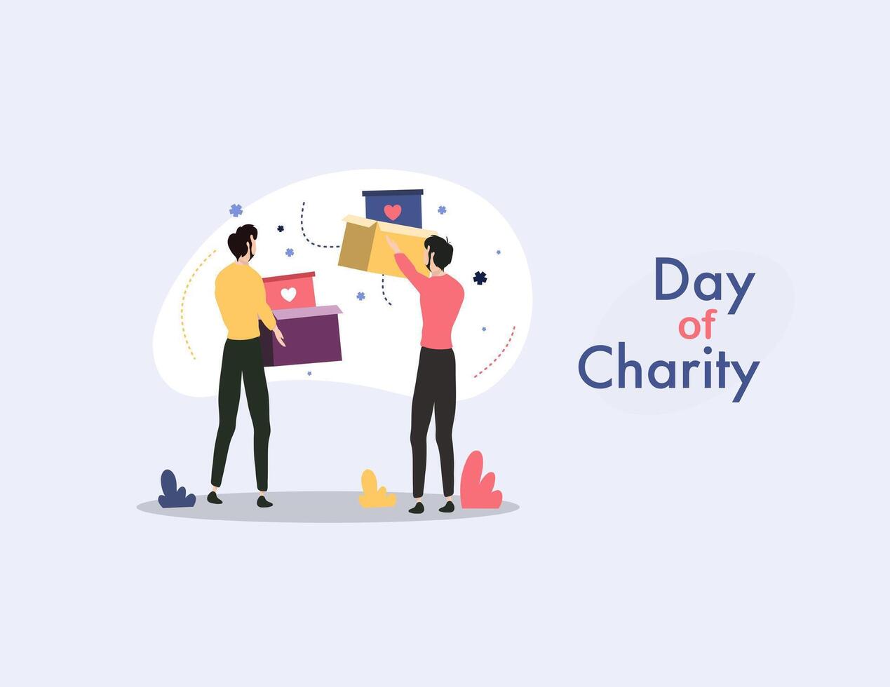 People Collaborating for a Meaningful Charity Event Day vector