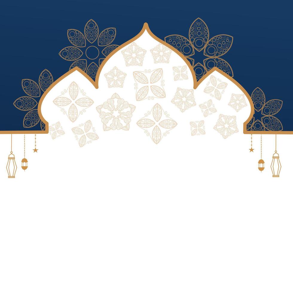 Gold and Blue Backgrounds for Islamic Themes vector