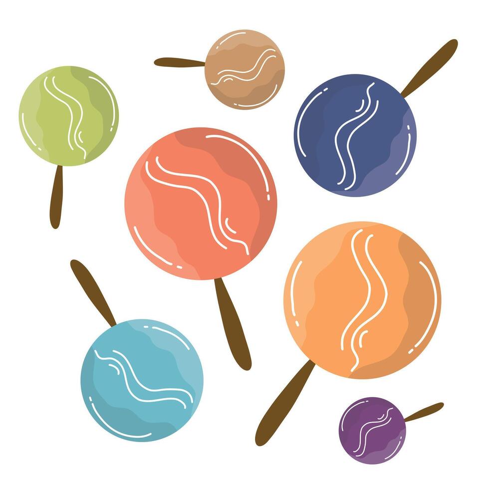 Lollipops Collection for Halloween Treats Design vector