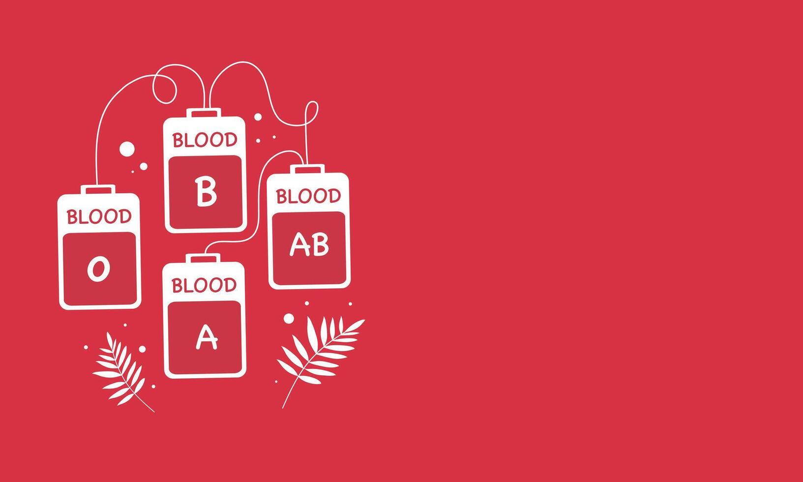 World Blood Donor Day Red Background Design vector