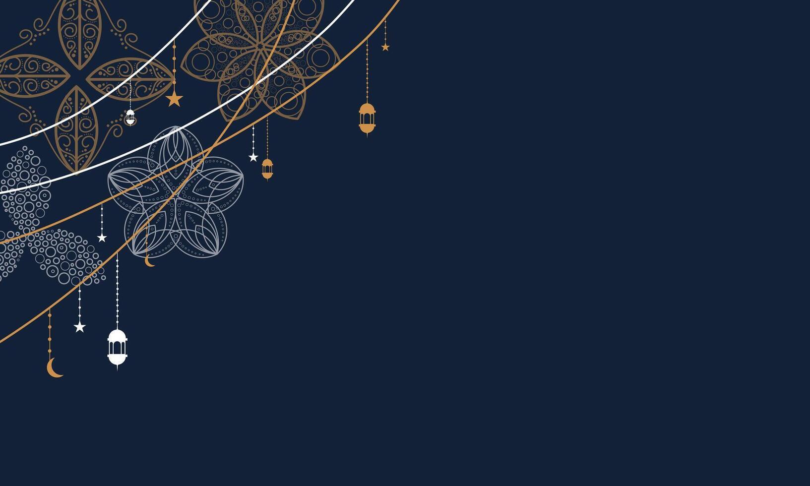 Ornamental Lace Pattern on Blue Background vector