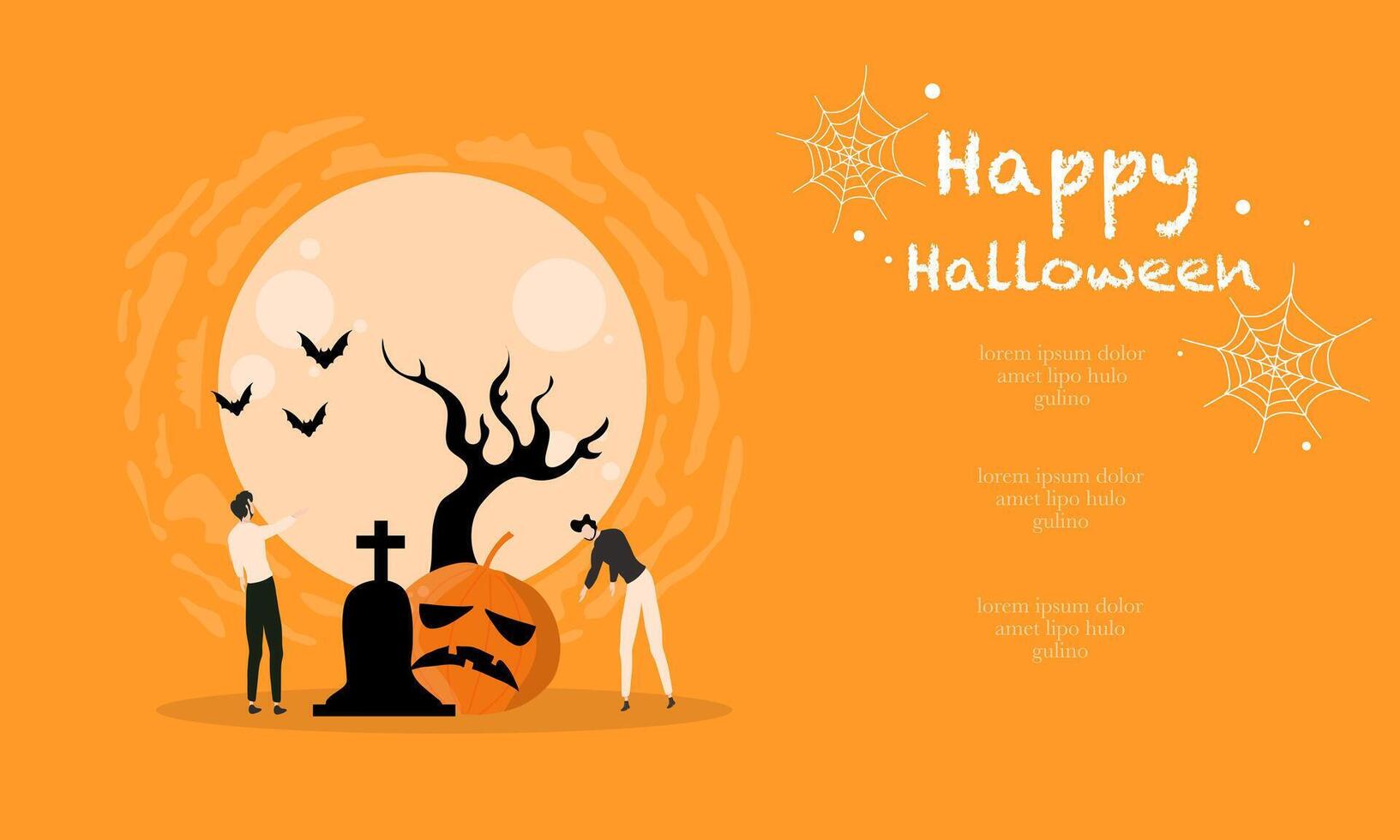 Creepy Halloween Background for Party Poster vector