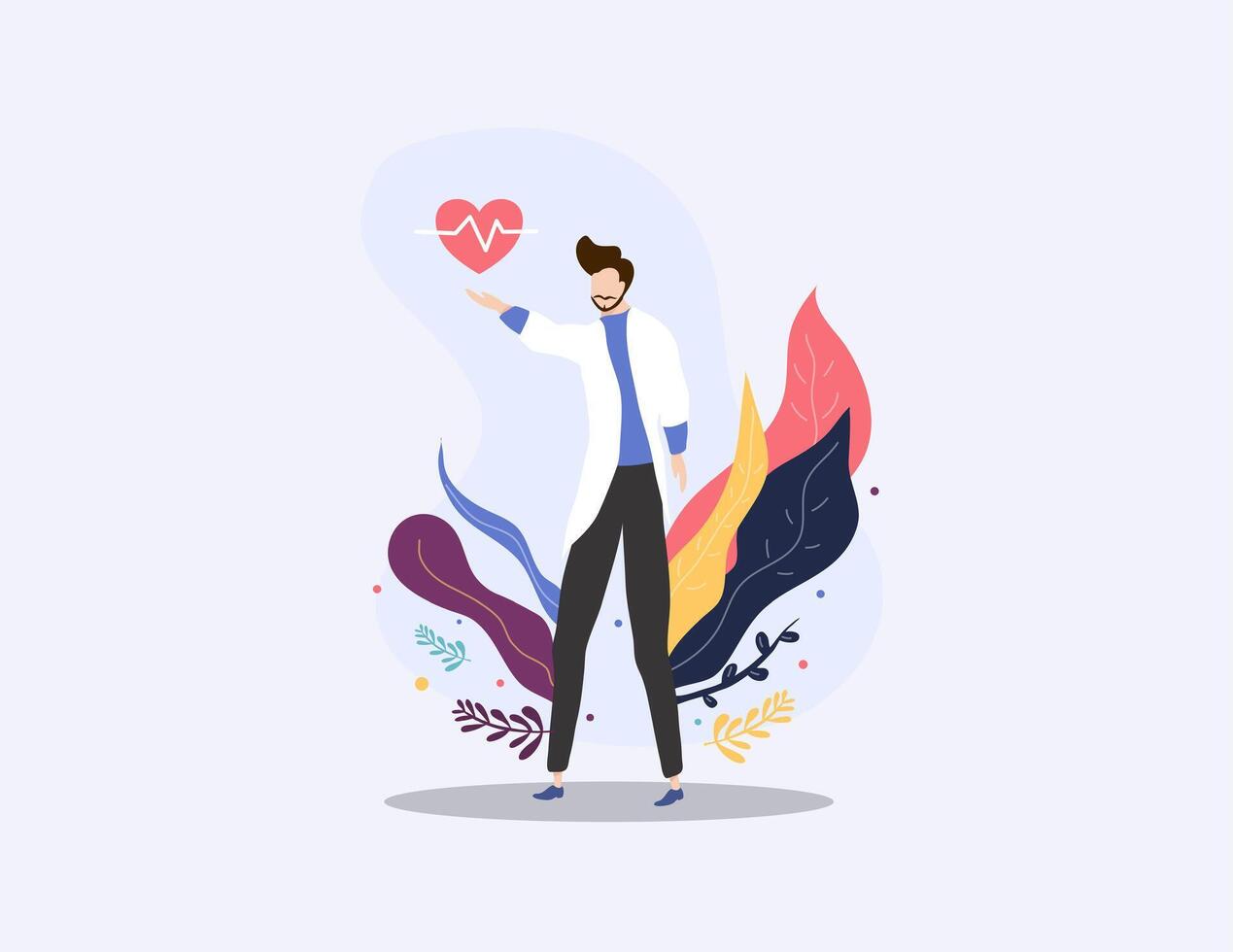 Man Celebrates Health and Vitality with Energy Flames vector