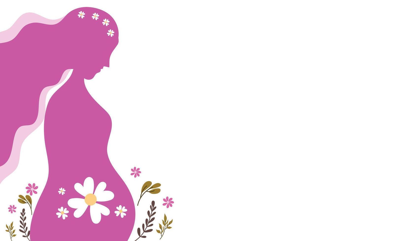 Loving Mother Holding Child Silhouette with Flower Circle vector
