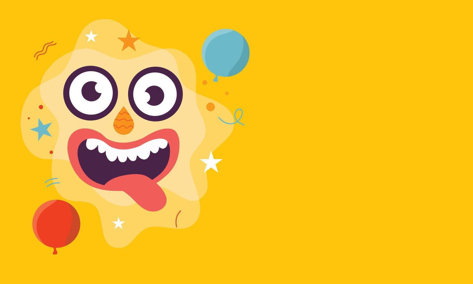 Funny Monster Face for April Fools Day vector