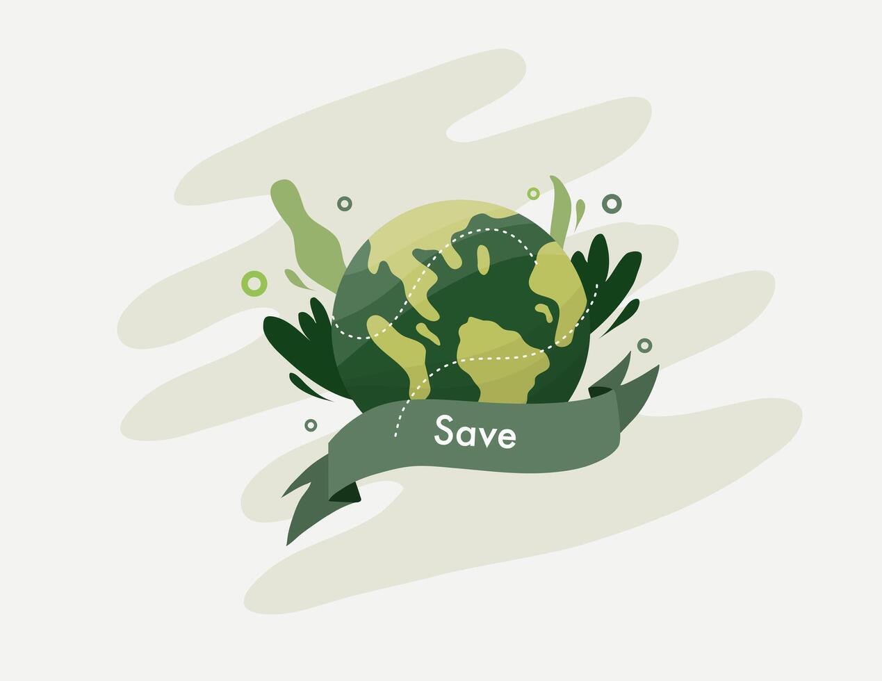 Save the Earth Surrounded by Green Nature Hands vector