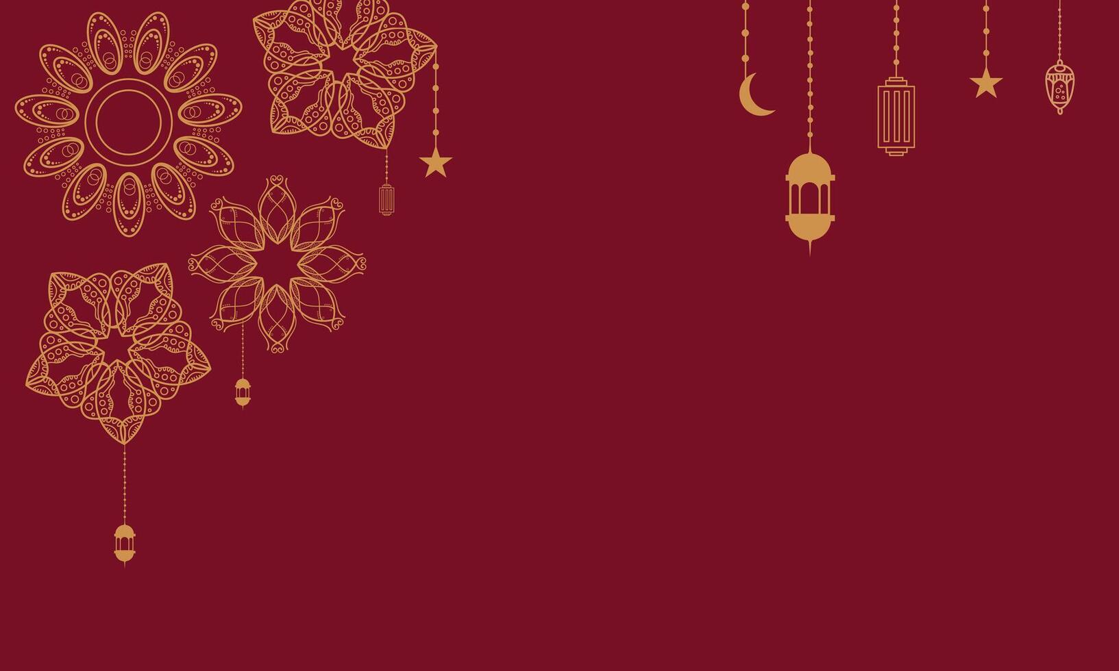Elegant Ramadan Background with Gold Islamic vector