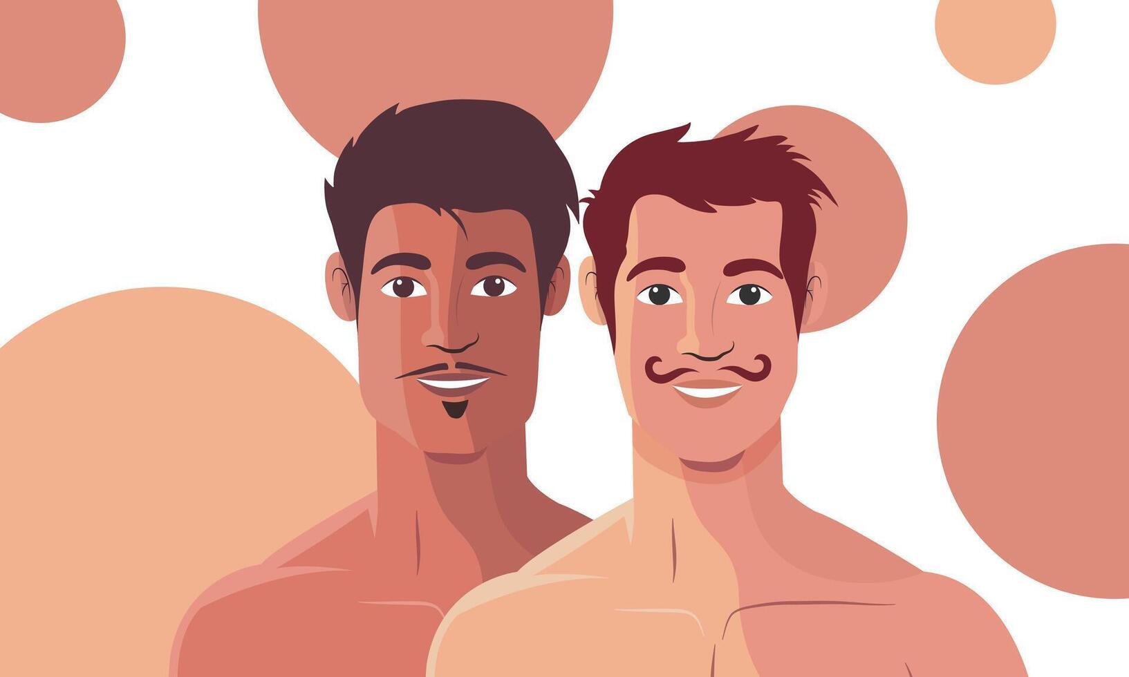 Romantic Couple with Warm Tones vector