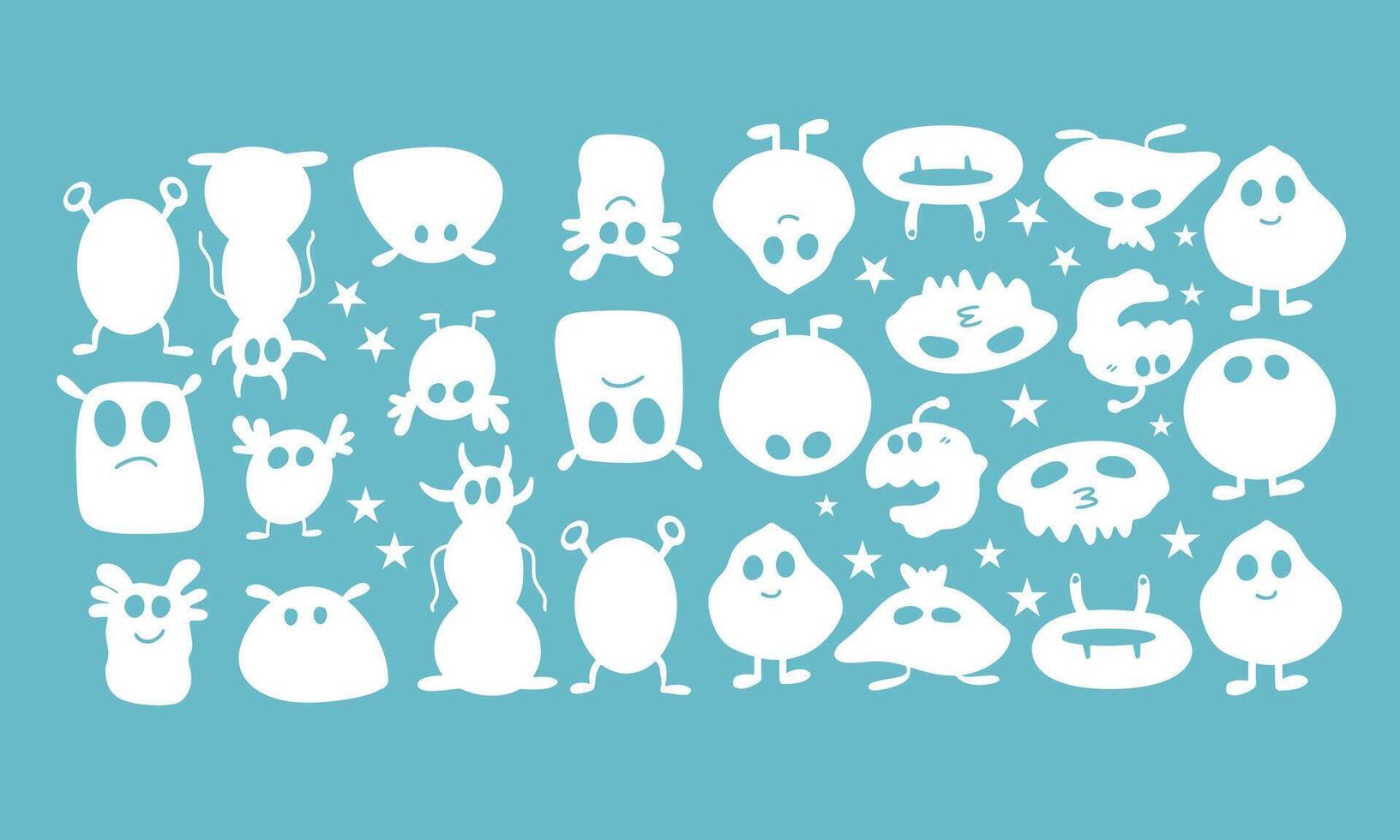 Halloween Monsters for Coloring Activities vector