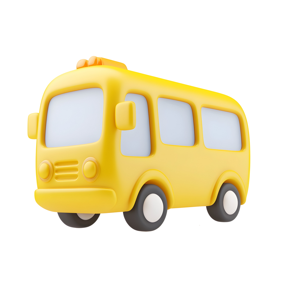 3d realistic bus render illustration png
