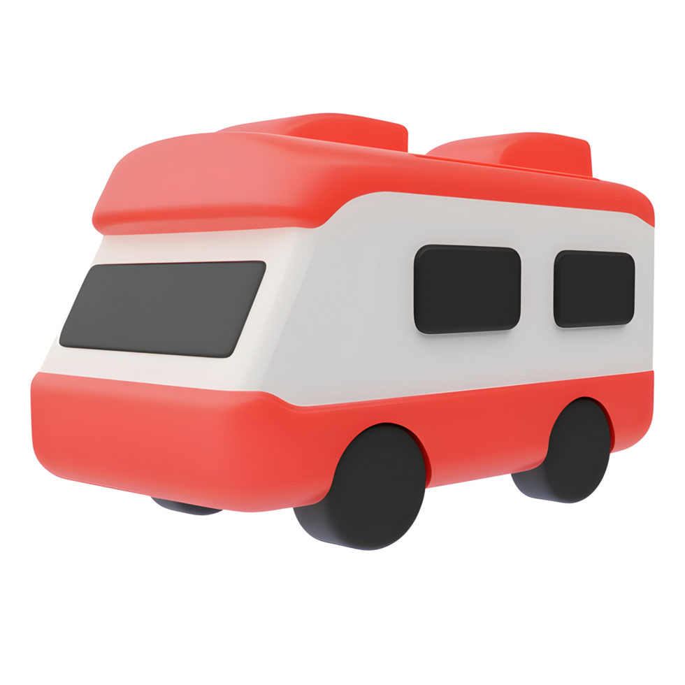 3d wheel realistic bus render illustration png
