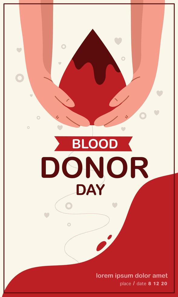 Blood Donor Day Poster vector