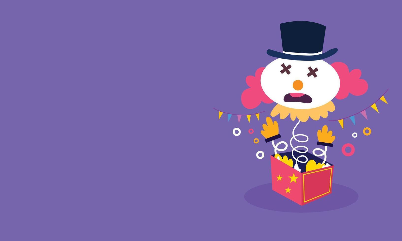 Cute Clown Performing Magic vector
