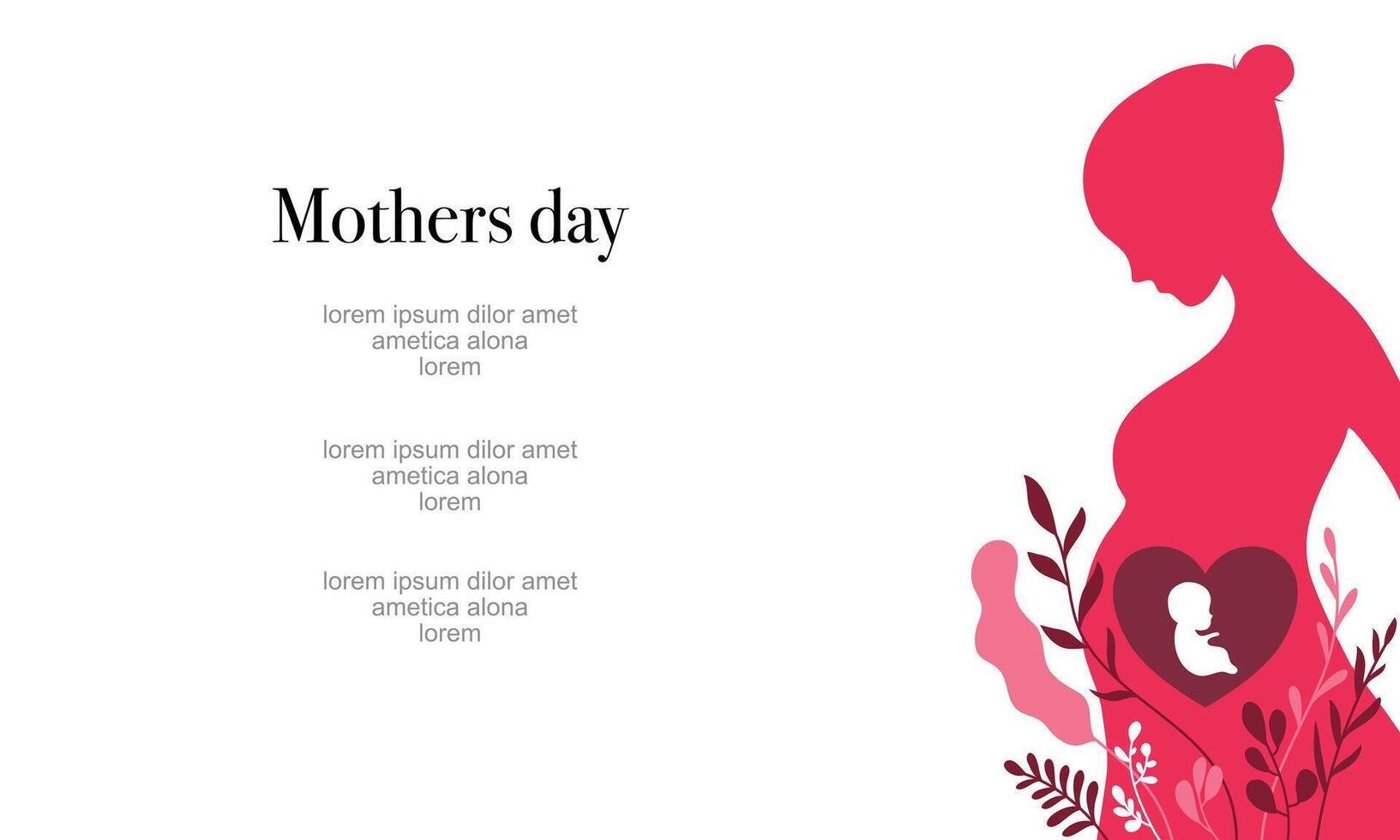 Elegant Mothers Day greeting card with heartfelt poem lines vector