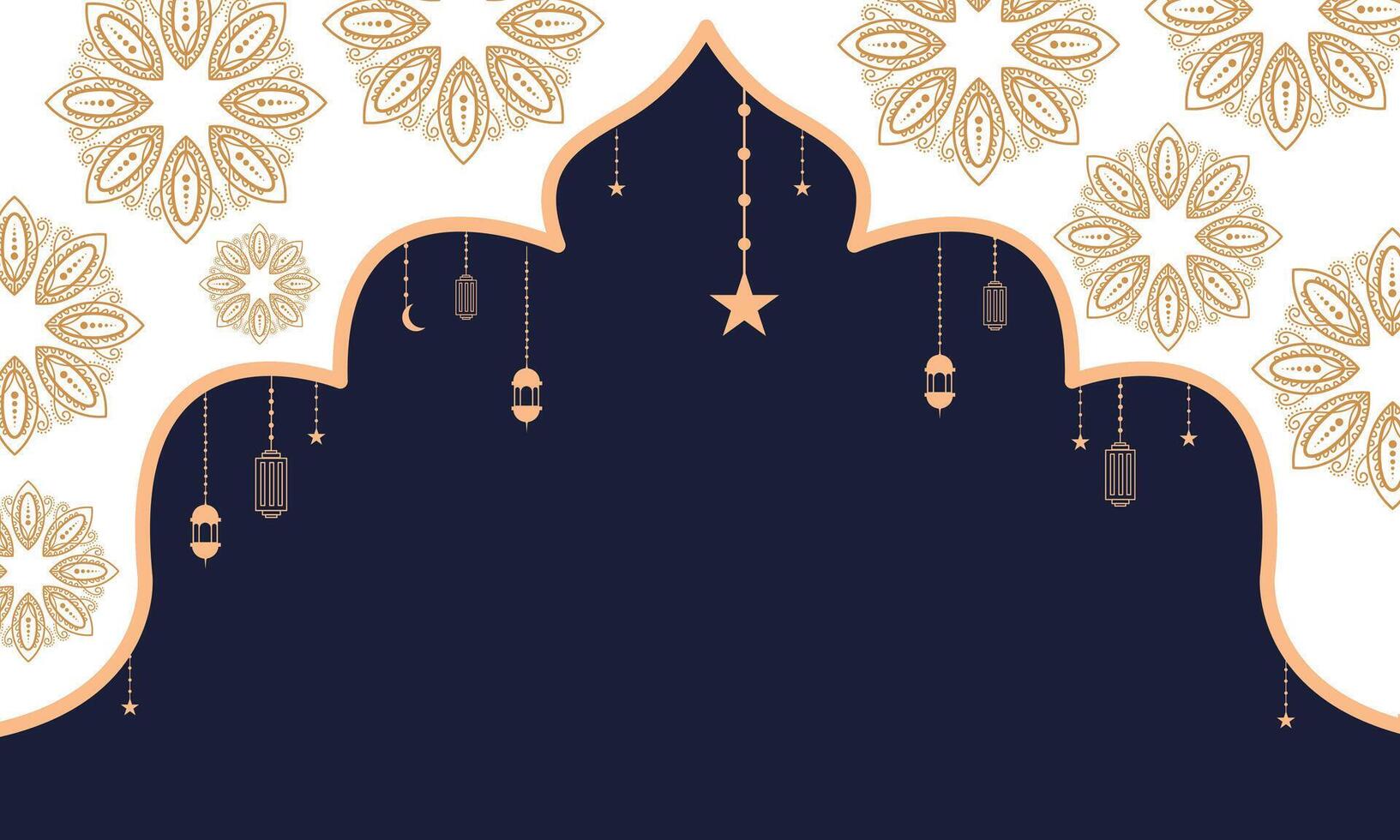 Ramadan Mubarak Background with Gold Texture vector
