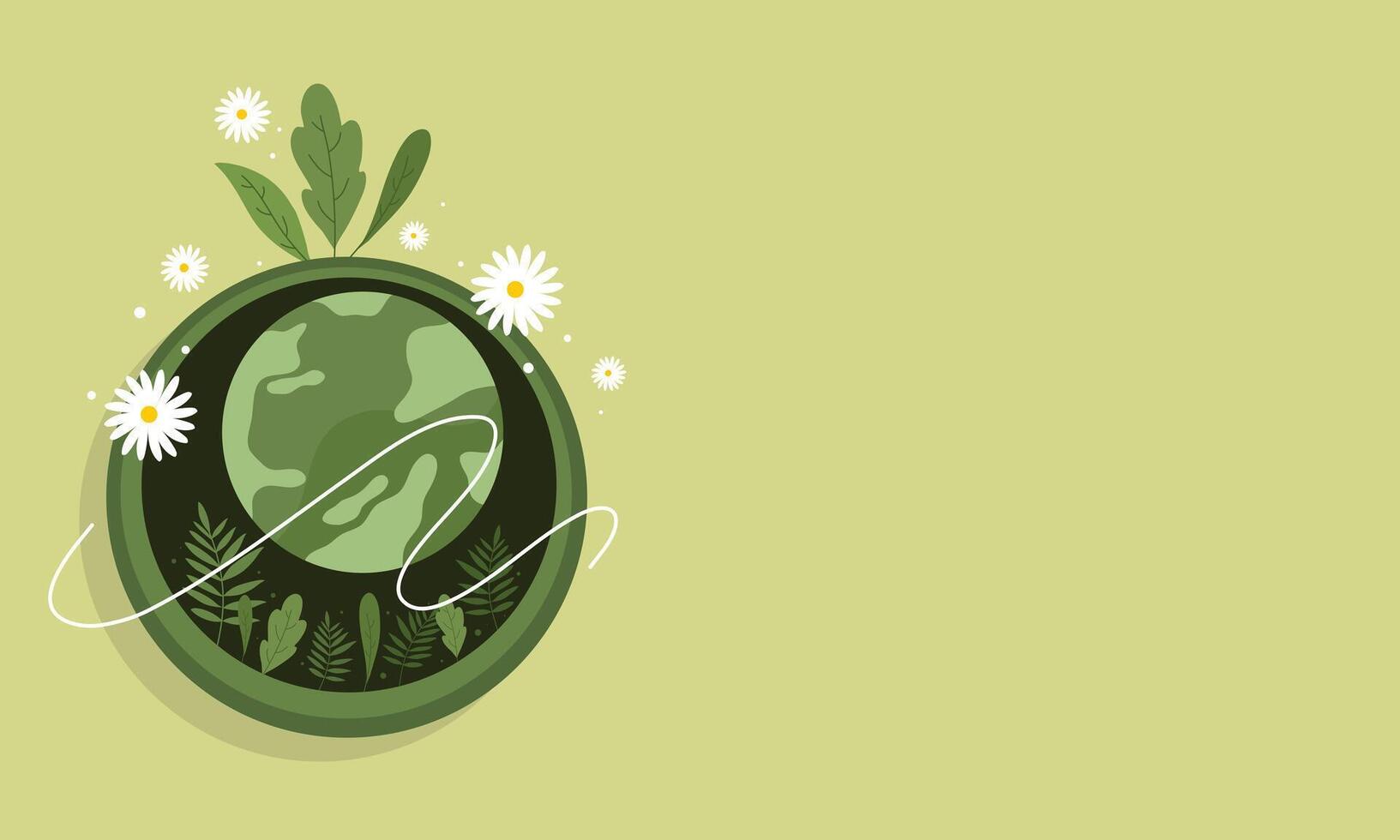 Earth with Magnifying Glass vector