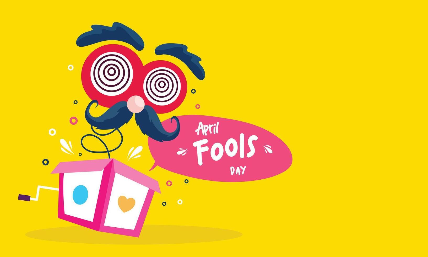 Minimal Flat Design for April Fools Day Concept vector