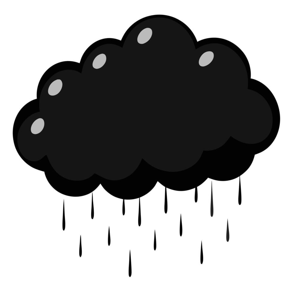 black cloud with rain illustration design vector