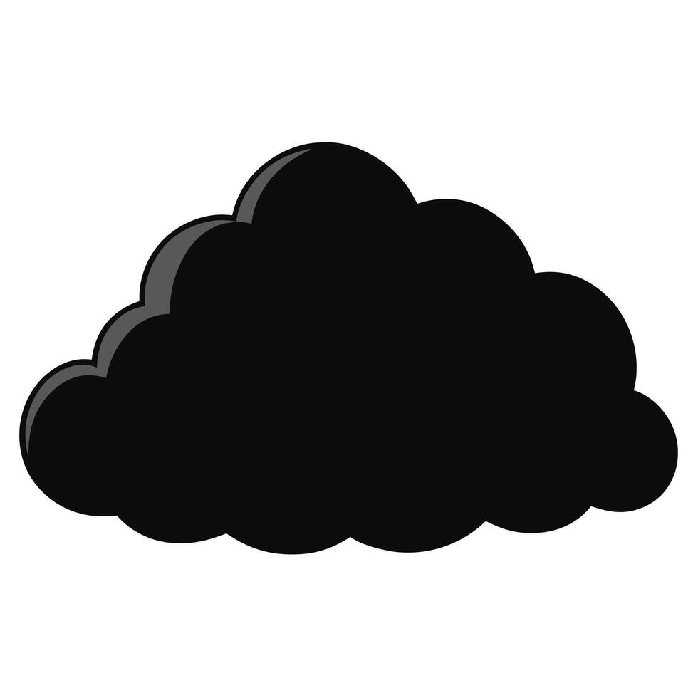 a black cloud icon on white background vector