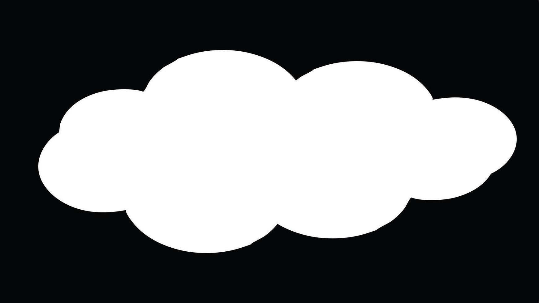 a white cloud on a black background vector