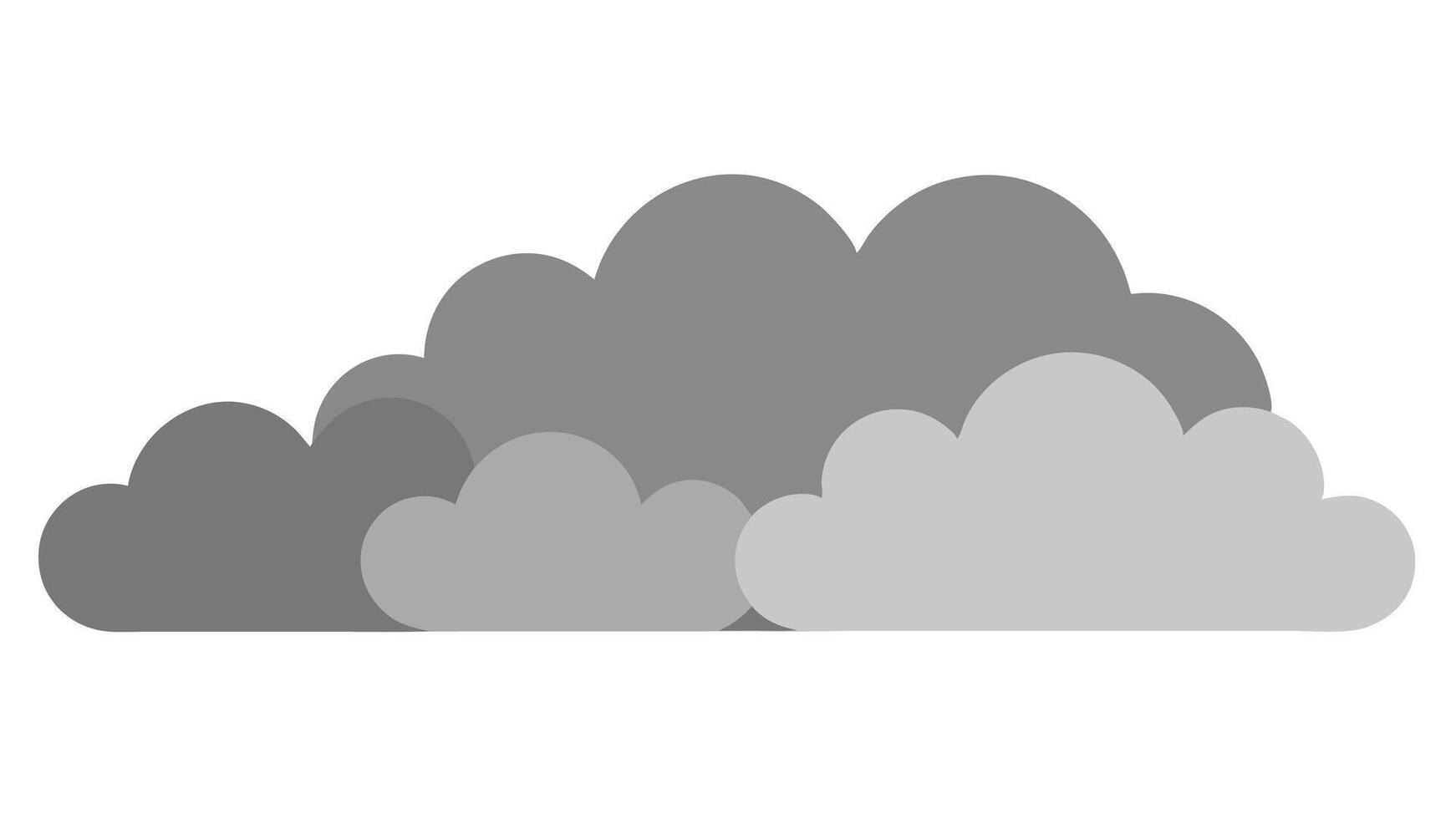 White and gray cloud lines with rain on white background illustration a gray cloud with a white background vector
