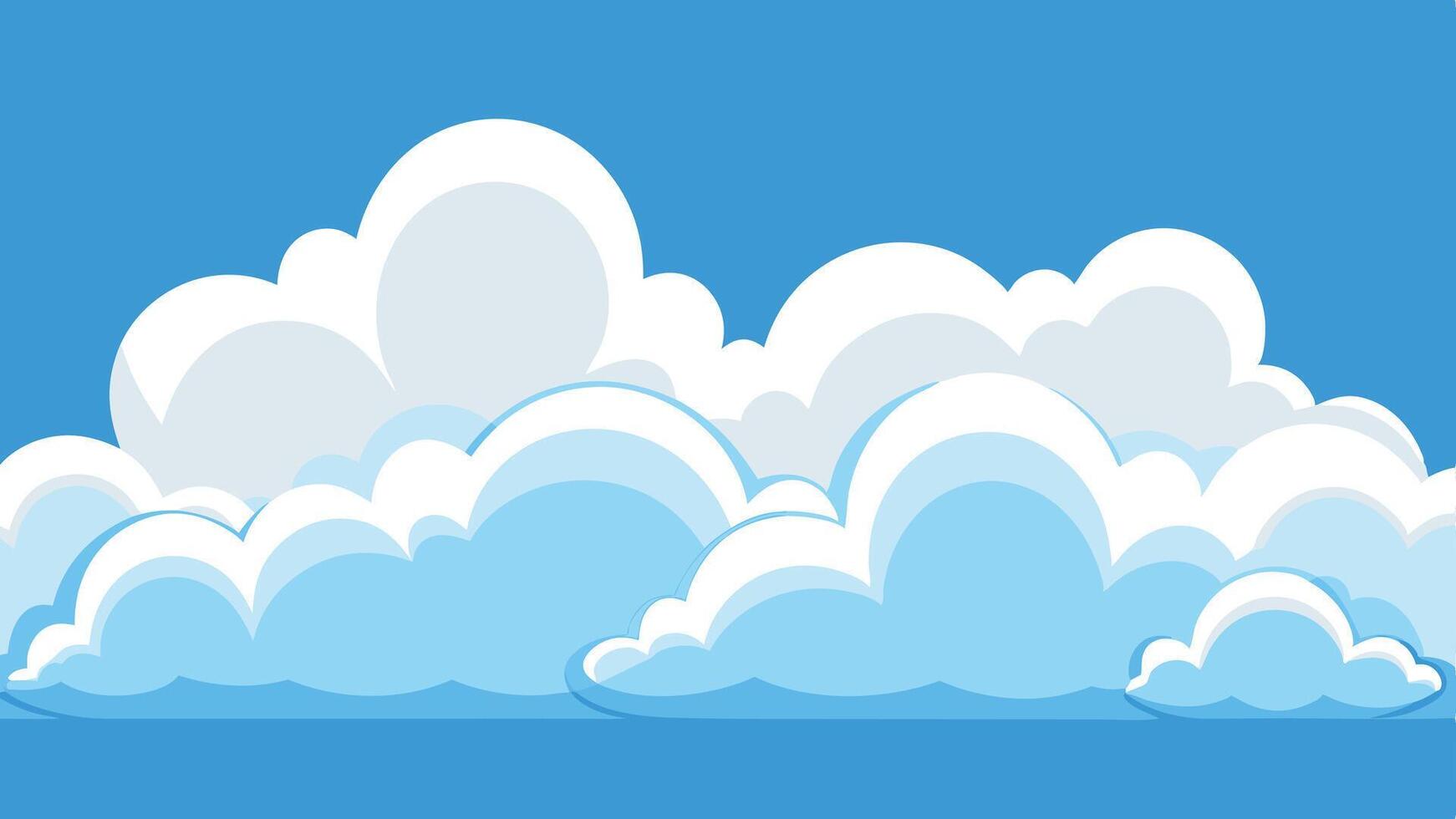 White clouds on the sky white background illustration vector