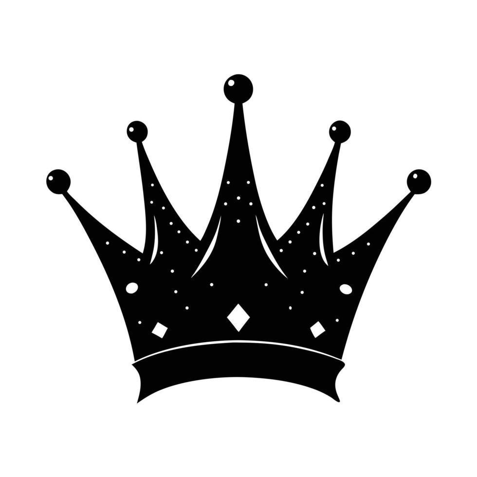 Simple Black Crown Design Illustration Royalty Free vector