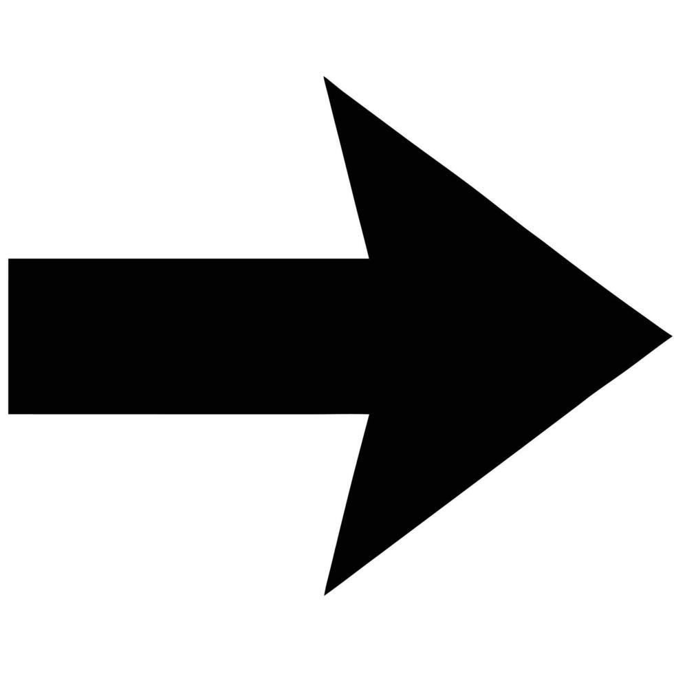 Bold Black Right Arrow Graphic Design vector