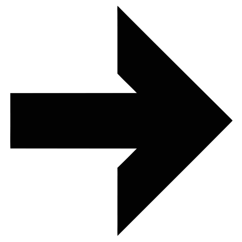 left arrow silhouette icon on white background vector