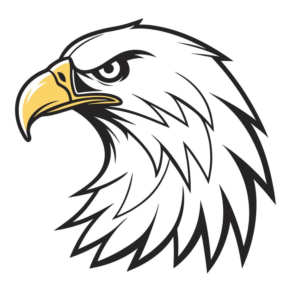 Bald Eagle Head Profile Illustration Mascot vector