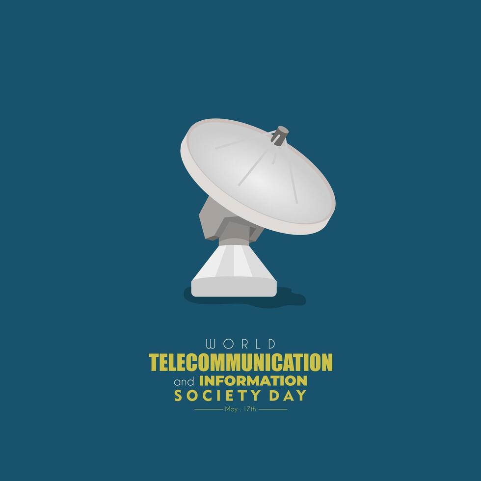 World Telecommunication and Information Society Day illustration template vector
