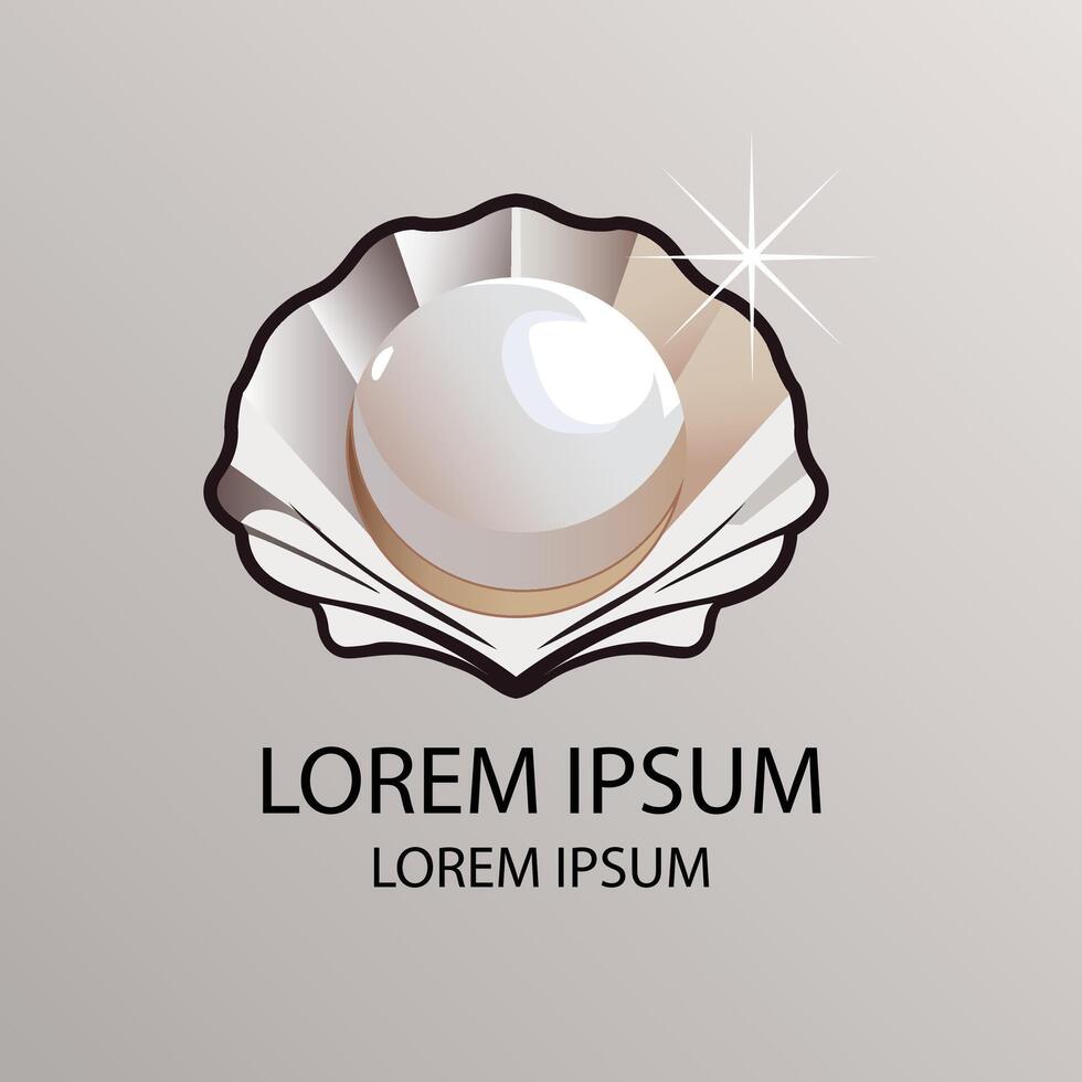 Elegant Pearl in Shell Illustration vector