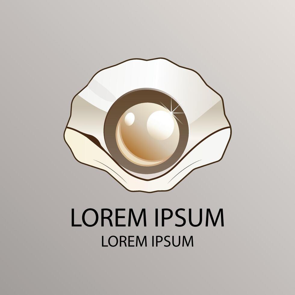 Elegant Oyster Pearl Logo Design vector