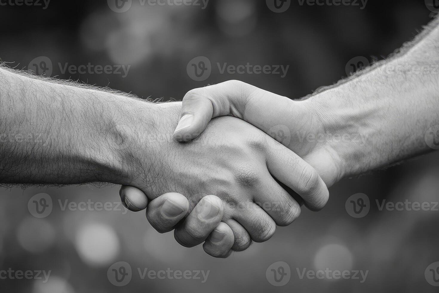 Moment of Connection A CloseUp Handshake Captured on Film photo