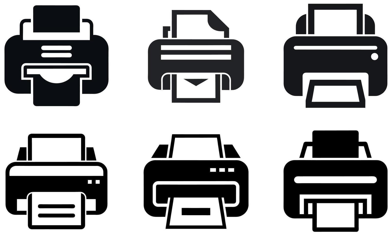 Printer Icon Set vector