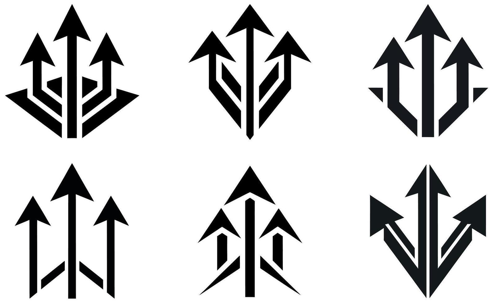 Abstract Upward Arrows vector
