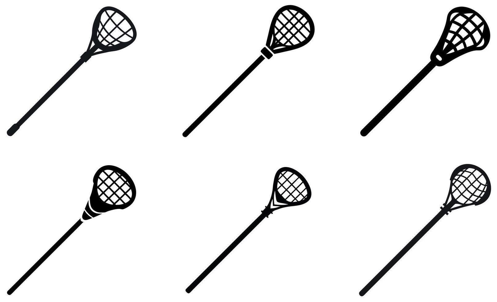 Lacrosse Sticks Silhouettes vector