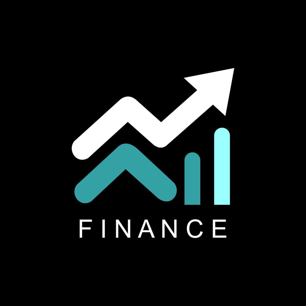 simple logo with arrow and bar very good for company brand vector